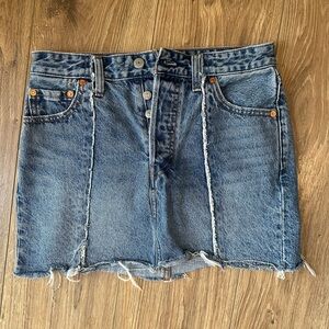 ICON Distressed Denim Blue Pencil Skirt